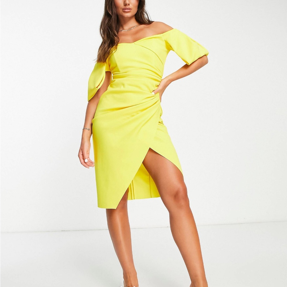 Yellow ASOS Cocktail Dress